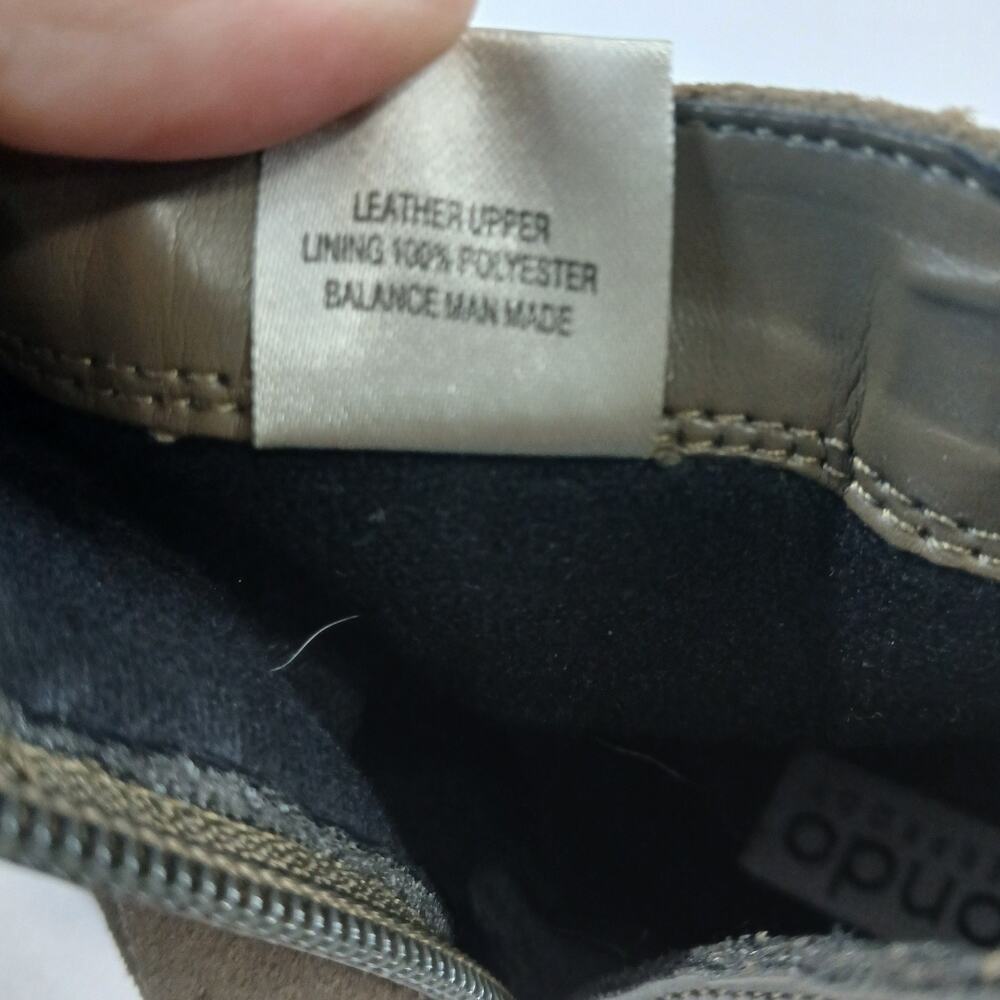 Blondo Boots 9.5 M Samara Waterproof Suede Leather Olive Pull On Double Zip - Picture 11 of 12